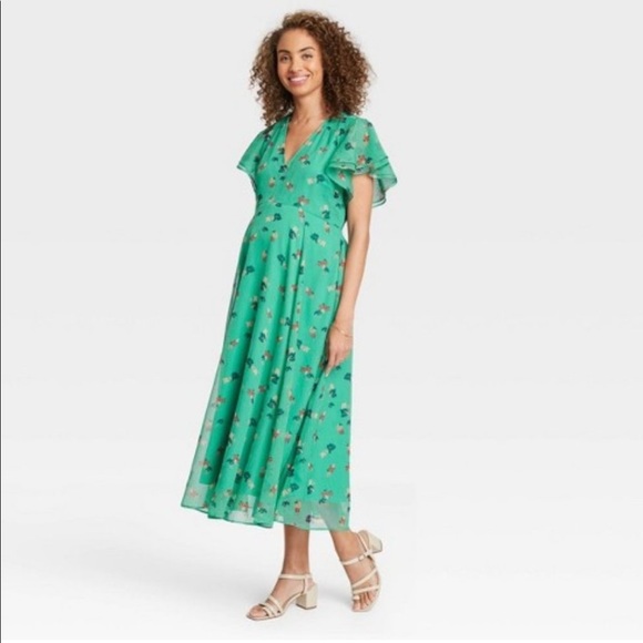Hatch | Dresses | The Nines By Hatch Green Floral Maternity Dress Size Xl |  Poshmark
